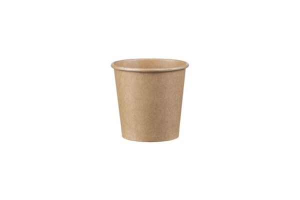 Single Wall Paper Cups 4oz Kraft | Intertan S.A.