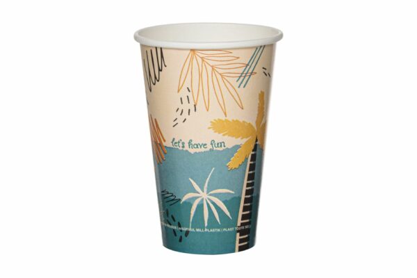 Single Wall Paper Cup 12oz 90 mm Summer Vibes | Intertan S.A.