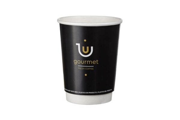 Double Wall Paper Cups 12oz 90mm Gourmet Design | Intertan S.A.