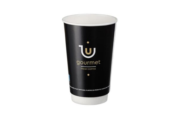 Double Wall Paper Cup 16 oz. Gourmet Design | Intertan S.A.