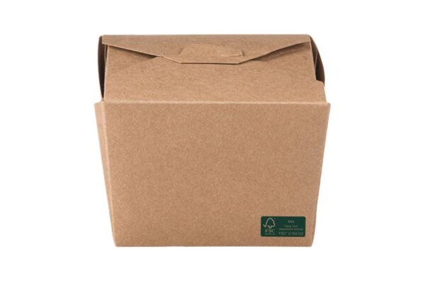 Kraft Paper Food Box FSC® Folder-Shaped 1200 ml. | Intertan S.A.