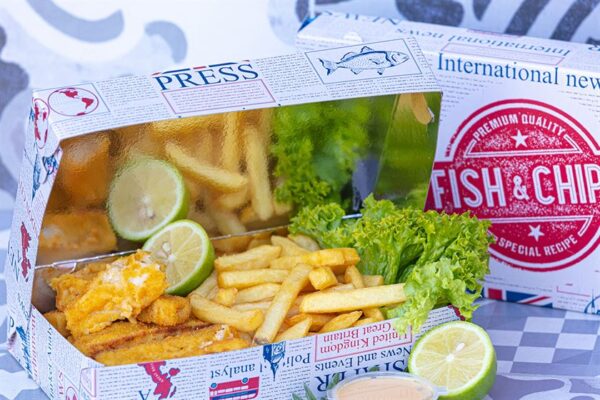 Fish and Chips Box - Large 31x15.5x5cm. | Intertan S.A.