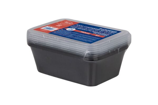 PP Food Containers M/W Rectangular with Lid 750 ml | Intertan S.A.