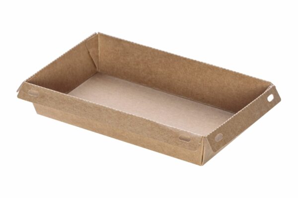Kraft Paper Food Container 500 ml with PET Safelock Lid (SET) | Intertan S.A.