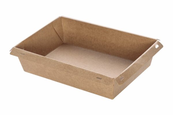 Kraft Paper Food Container 700 ml with PET Safelock Lid (SET) | Intertan S.A.