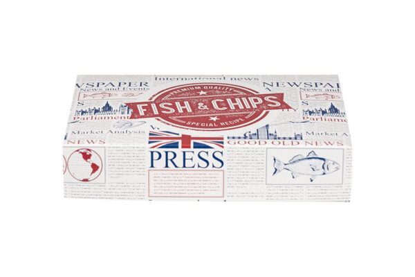 Fish and Chips Box - Small 23.5x15.5x5 cm. | Intertan S.A.