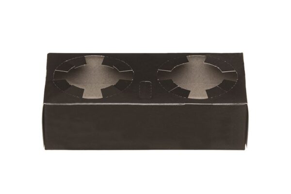 Paper Black Matte Cupholder - 2 compartments | Intertan S.A.