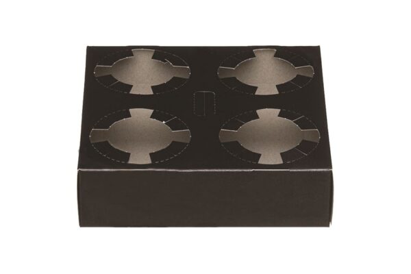Paper Black Matte Cupholder - 4 compartments | Intertan S.A.