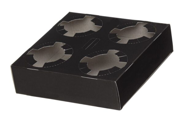 Paper Black Matte Cupholder - 4 compartments | Intertan S.A.