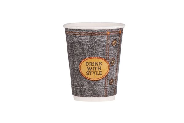 Paper Cup Double Wall 12 oz Jeans MIX | Intertan S.A.