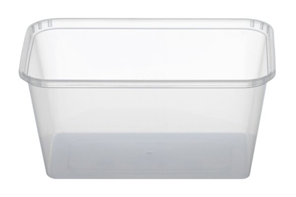 Rectangular Transparent Food Containers M/W 1000ml PREMIUM with Lids (set) | Intertan S.A.