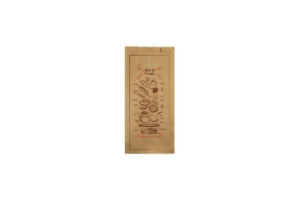 Kraft Paper Bags HOT n FRESH 12.5x28 cm. | Intertan S.A.