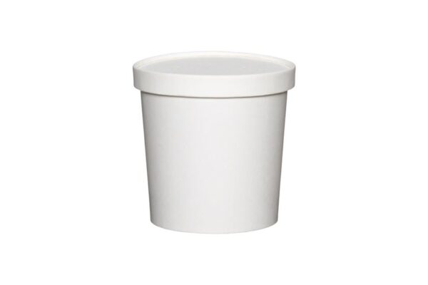 Kraft Paper Food Bowls White 26oz (818ml) | Intertan S.A.