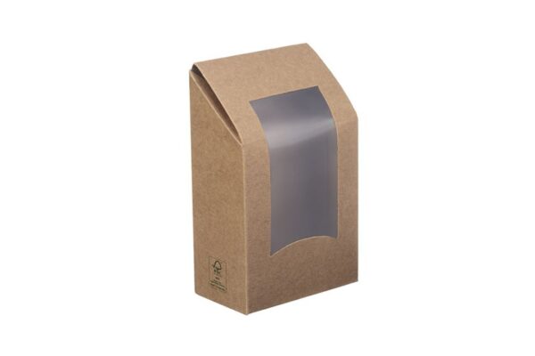 Kraft Paper Food Boxes FSC® with Intergrated PET Window (N.2) | Intertan S.A.