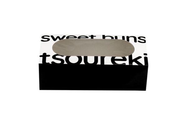 Κουτιά Ζαχ/κης για Τσουρέκι Λευκό Εσωτερικό & PET Παράθυρο 31x15,5x9,5 cm. | ΙΝΤΕΡΤΑΝ Α.Ε.