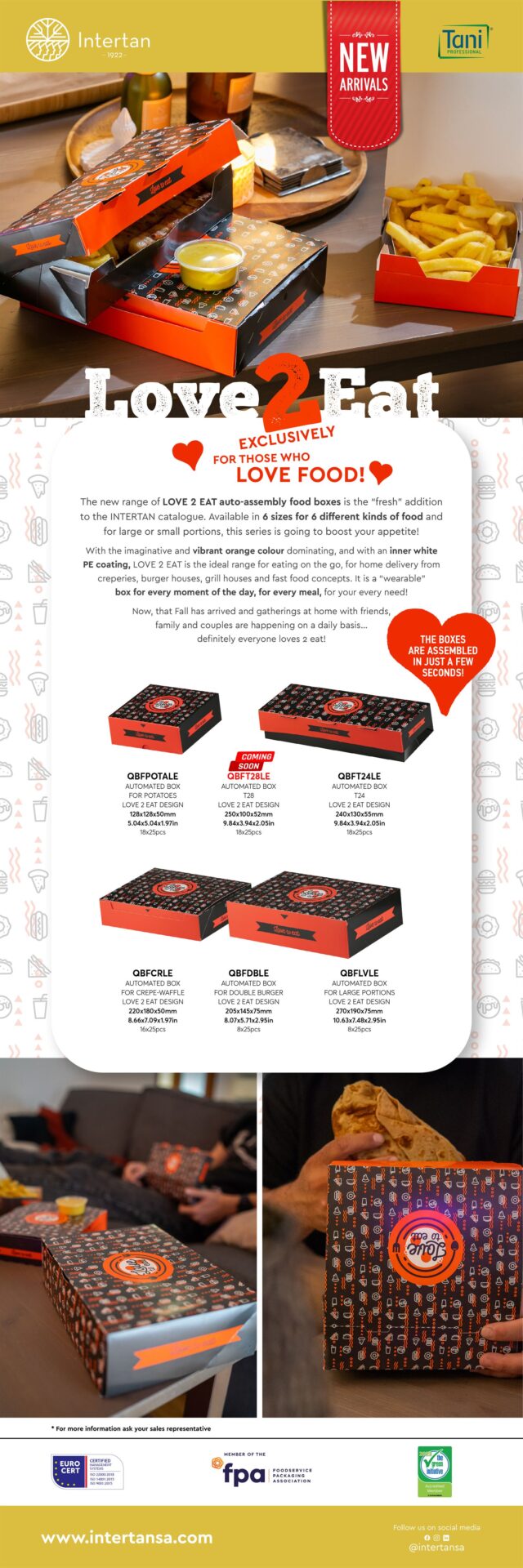 New Auto-assembly Food Boxes "Love 2 Eat" Newsletter | Intertan S.A.