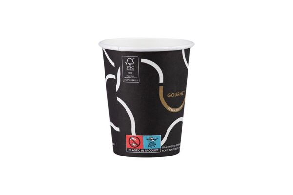 Single Wall Paper Cups 8oz Gourmet Design (New) | Intertan S.A.