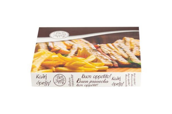 Food Boxes BON APPETIT with Metalised PET Coating (T44) 25x17.5x6cm | Intertan S.A.
