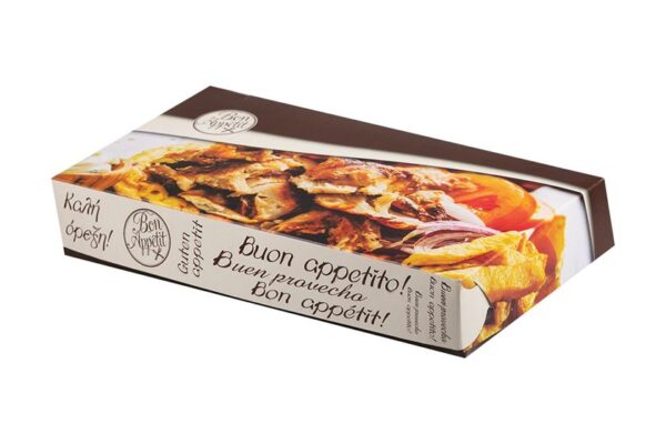 Food Boxes BON APPETIT with Metalised PET Coating (T4) 28x15x4.3cm | Intertan S.A.
